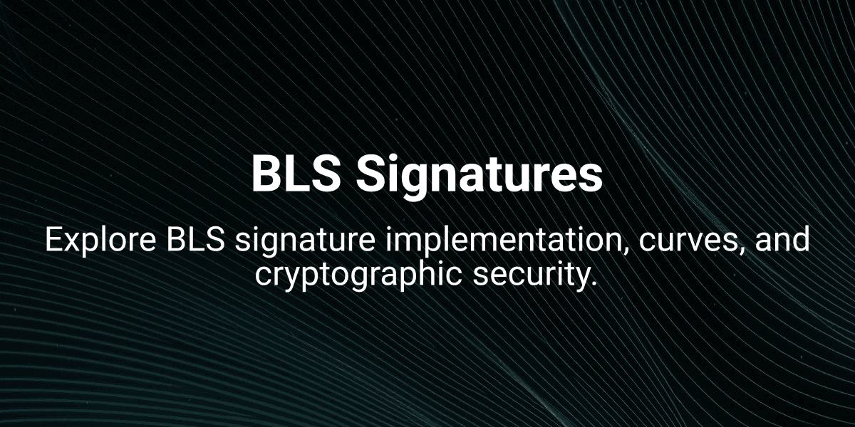 BLS Signatures A Technical Deep Dive into Implementation and Curves