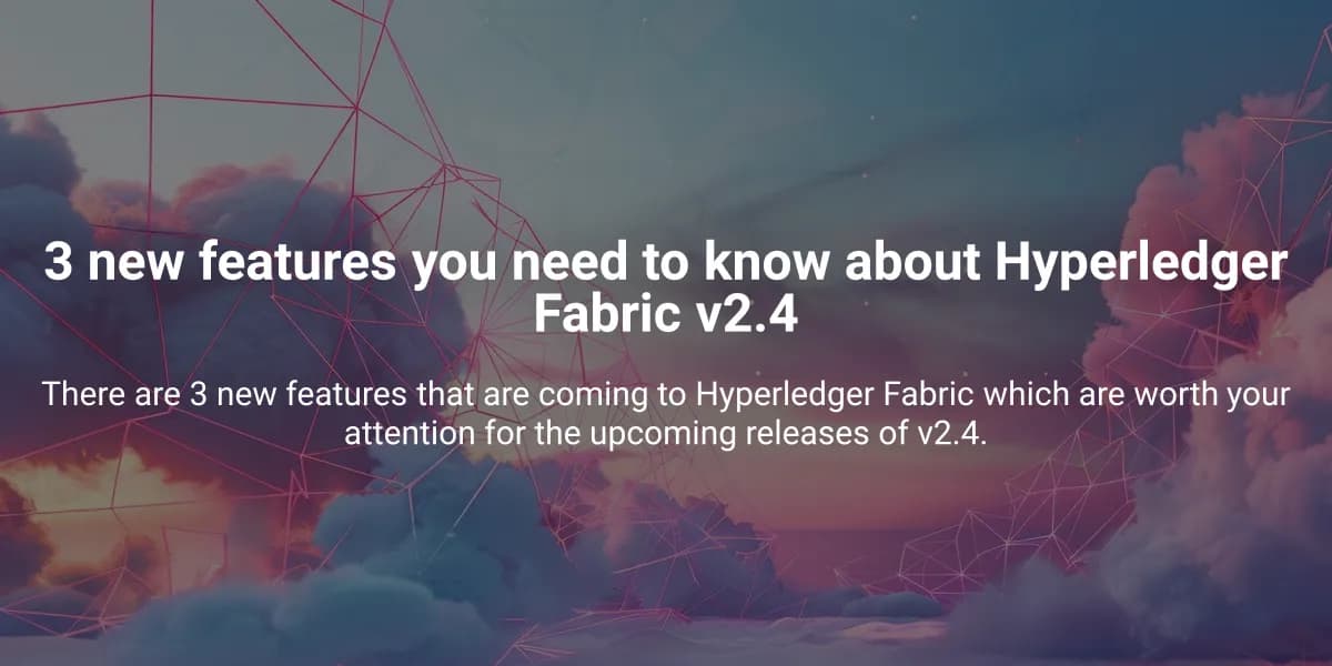 3 new features you need to know about Hyperledger Fabric v2.4