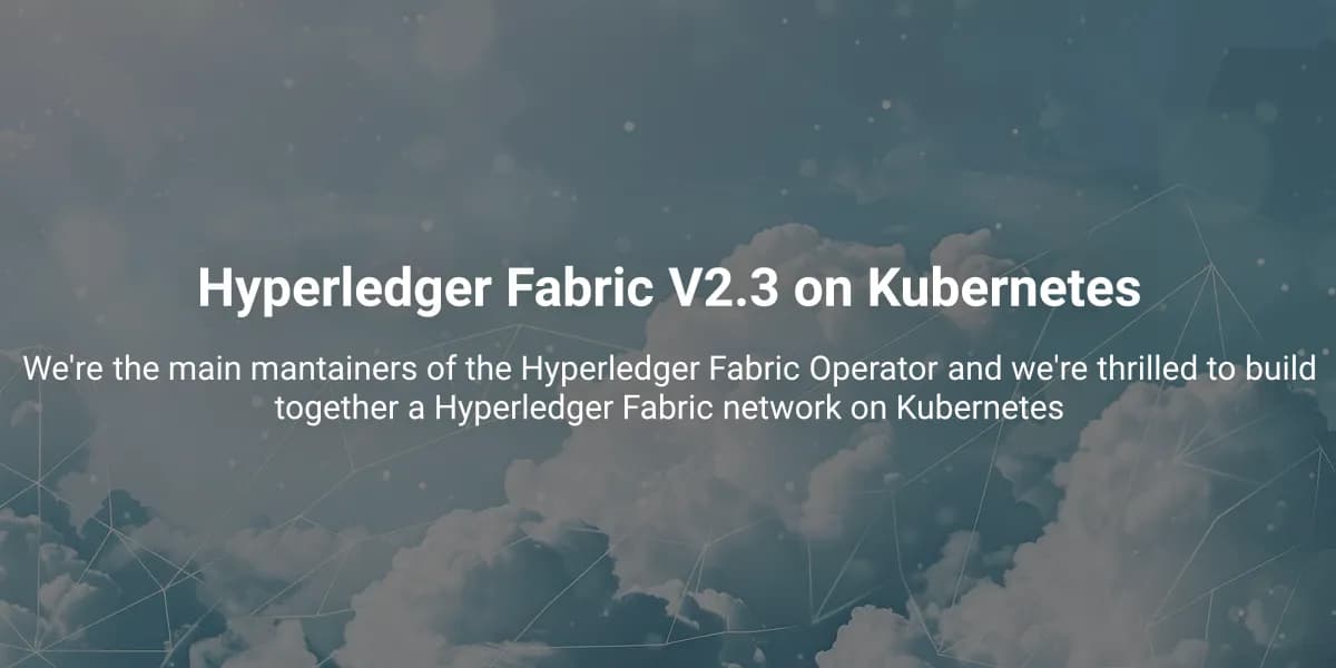 Hyperledger Fabric V2.3 on Kubernetes